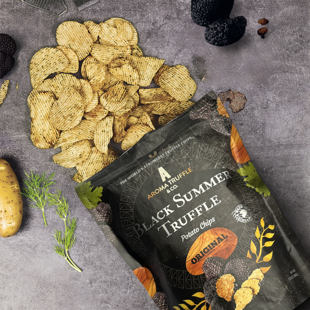 Small Pack Aroma Truffle & Co Australia Chips Original 45g Truffles Ridged Potato Chips