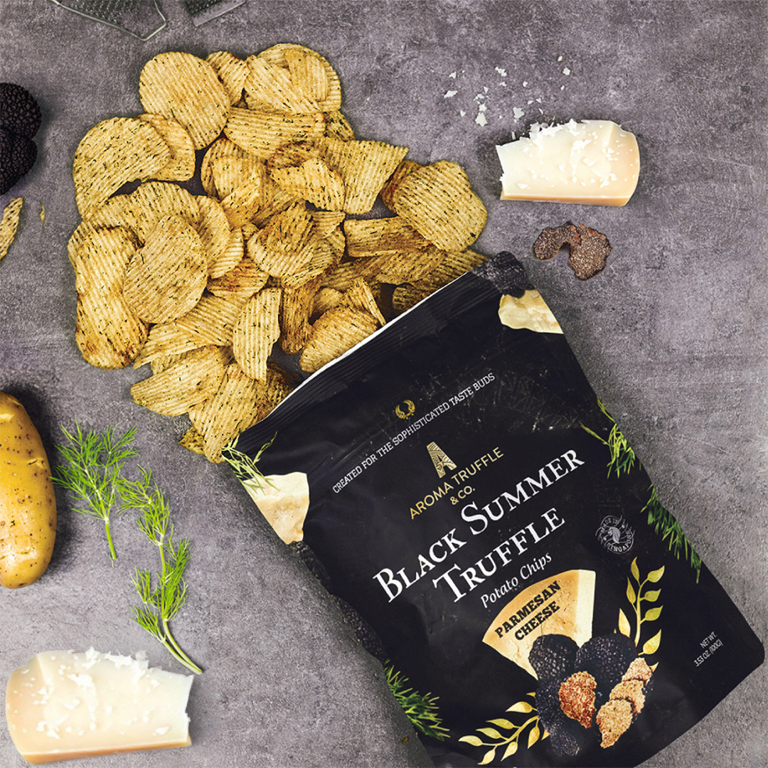 Small Pack Aroma Truffle & Co Australia Chips  Parmesan Cheese 45g Truffles Ridged Potato Chips